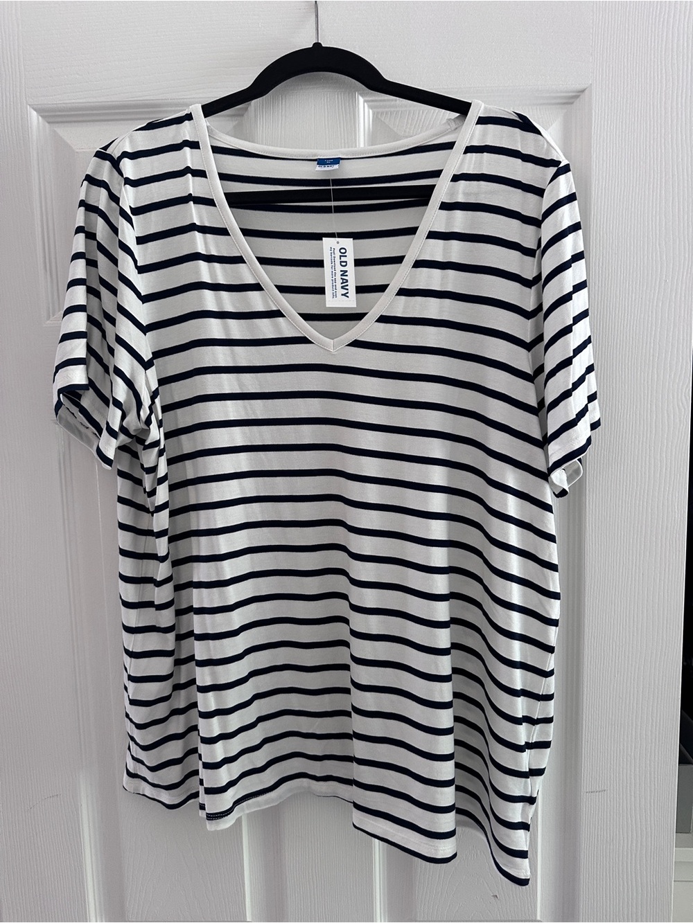 Old navy luxe short sleeve striped top